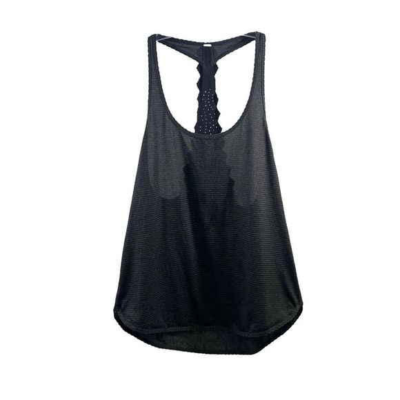 lululemon athletica Tops - Lululemon Black Striped Racerback Top Size S